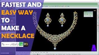 Necklace Tutorial Using Rhinoceros 3d and Gemvision matrix 7/8/9 | Jewelry Cad Design