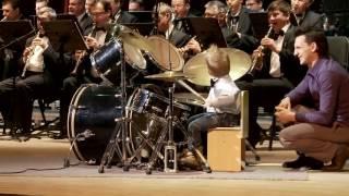 HD Lyonya Shilovsky   3 Years Old Russian Drummer Leads Orchestra of Adult Musicians