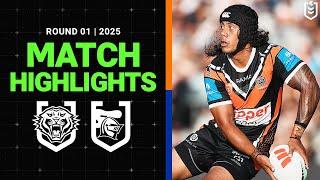 NRL Match Highlights 2025 | Wests Tigers v Knights | Round 1, 2025