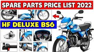 Hero HF Deluxe BS6 ️ : Spare Parts Prices in 2022 || Hero Genuine Parts Price List || #youtube