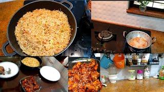 Dragon Chicken Fried Rice Combo | Cleaning with Dishwasher | San Kitchen by Sabeena