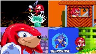 Sonic 1, 2, 3 & Knuckles - All Zone Transitions With Knuckles