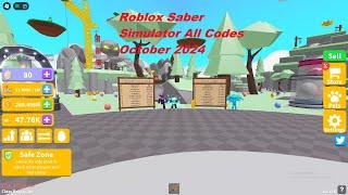 Roblox Saber Simulator All Codes October 2024