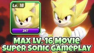 MAX LEVEL 16 Movie Super Sonic Gameplay | Sonic Forces: Speed Battle