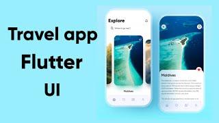 Flutter Travel app UI | Speed Code