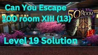 Can you escape the 100 room 13 Level 19 Solution