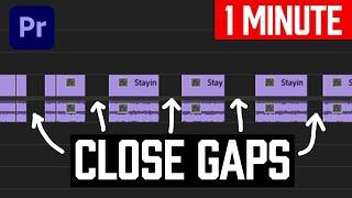 How To Close Gaps In Premiere Pro With ONE CLICK!