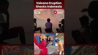 Terrifying Moment Volcano Erupts in Indonesia | Ash Blankets Villages