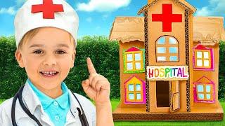 Cardboard Hospital Adventure for kids