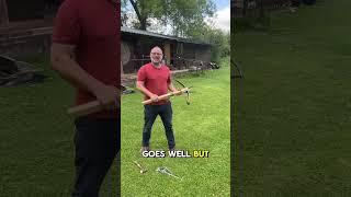 Testing a 600lb Medieval Crossbow Replica (@tods_workshop ) with a HUGE Goat's Foot Lever