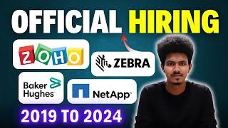 Netapp | Zebra | Baker hughes | Zoho off campus drive 2019 to 2024 | Sharmilan Vipokan