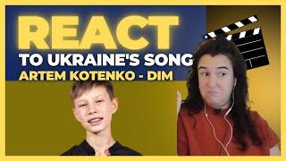 #JESC2024  | Blind reaction to Ukraine's  song - Artem Kotenko - Dim