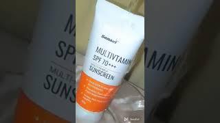 let's review my multivitamin SPF 70 sunscreen  ugc creator #beautyproducts #skincareproducts #ugc