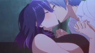 anime kissing with lots of tongue