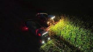 Night harvesting of corn for silage 2024 Claas Jaguar 980, 2x Tatra 815, 2x Case IH and New Holland