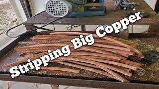 How to strip big copper wire easily!