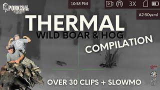 Thermal Scope Hog Hunting In Texas | 30 Clip Compilation!
