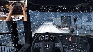 Euro Truck Simulator 2 Online w/ snow mod - Excavator delivery | Logitech g29