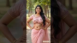 Can You Believe She's AI?  Pink Saree Perfection!