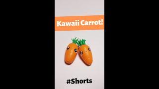  Handmade Cute Carrot Clay Charm DIY Tutorial  #Shorts