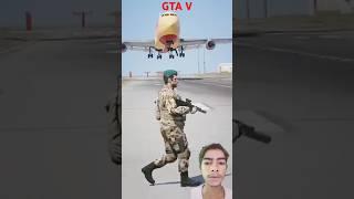 Iran Army System Missile Accidently Came During Airplane Landing ! Grand Theft Auto V#short #plane