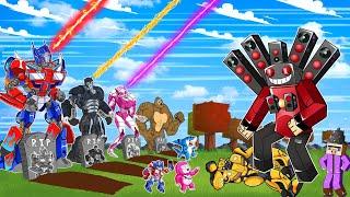 NEW TRANSFORMER ROBOT CARTOON 2D: Arcee Die - TV Mine, Skibidi, Optimus Primal, Satisfying Bumblebee