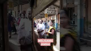 Weligama railway station in Sri Lanka