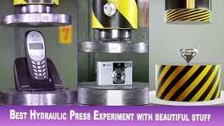 Crushing stuff with hydraulic press | Satisfying Crushing Compilation