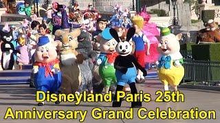 Disneyland Paris 25th Anniversary FULL Grand Celebration April 12th, 2017 with RARE Characters!