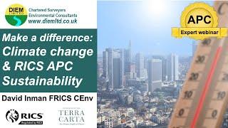 Make a difference: Climate change & RICS APC Sustainability