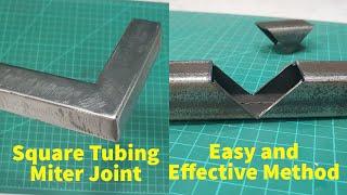 How to make square tubing miter joint - Welding Steel tube corner joint