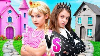 Rich vs Broke PRINCESS + MORE adventures for kids