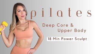 18-Min Deep Core & Upper Body Workout | Single Dumbbell Pilates Strength Routine