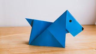 Origami Dog | Оригами собачка из бумаги | 折り紙　犬