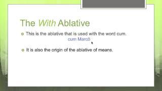 The Ablative: Basic Uses