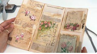 Gorgeous Shabby Pocket Folio Tutorial Budget Friendly! Pennies to make! Junk Journal Album