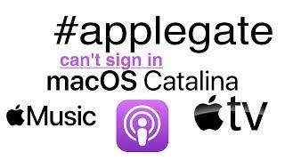 New #applegate: impossible to sign in to Apple Music, Apple TV and Podcasts on Mac