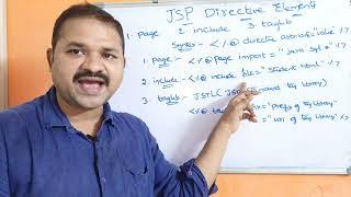 JSP Directive Elements || page || include || taglib || Web Technologies