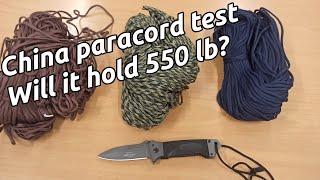 China Paracord 550 TEST