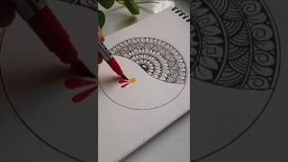Draw floral mandala with me ️ #shorts #art #trending #mandala #satisfying #asmr #fyp #viralvideo
