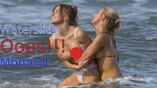 Waterslide OOPS!!! Moment ( You can't miss) | Waterslide Fails