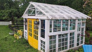 How to Build a Recycled Window Greenhouse IN 5 MINUTES!