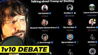 Destiny Stumps Every Conservative Influencer In HEATED 1v10 Bloodsport Debate