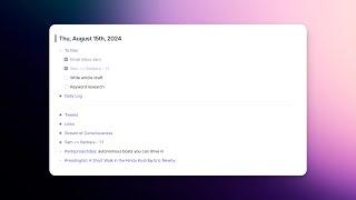 How to organize your daily notes