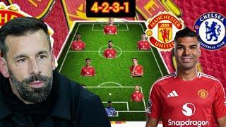 BIG MATCH: MAN UNITED VS CHELSEA STRONGEST Predicted 4-2-3-1 Lineup Under Van Nistelrooy | Week 10