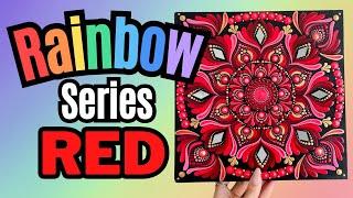 Part 1 Rainbow Series: RED - Dot Mandala Painting | Dot Art For Beginners | Thoughtful Dots