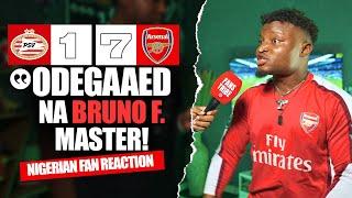 PSV 1-7 ARSENAL  ( Godfrey - NIGERIAN FAN REACTION ) - CHAMPIONS LEAGUE 2024-2025