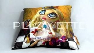 Wondering Alice Mini Art Cushions - Alice In Wonderland Fan Art