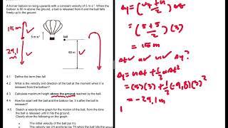 Vertical Projectile Motion Grade 12 Physics Hot Air Balloon