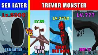 Sea Eater vs Trevor Monster Level Challenge | Trevor Monster Animation